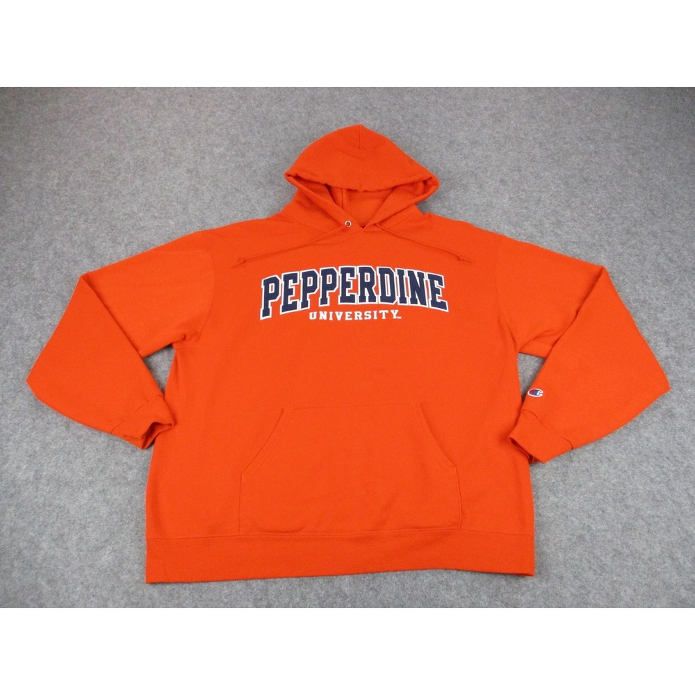 Pepperdine Waves Sweatshirt Mens XL Orange Champion NCAA College Basketball